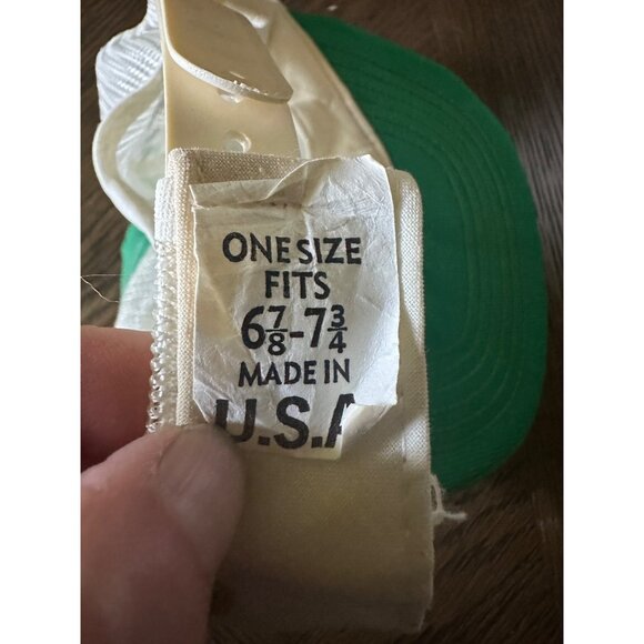 Vintage Spartans Mesh Trucker Hat Green & White One Size Fits 6 7/8 - 7 3/4 Snap - Picture 5 of 7